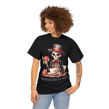 Halloween skeleton tea party t shirt women and men Unisex Heavy Cotton Tee - £12.42 GBP+