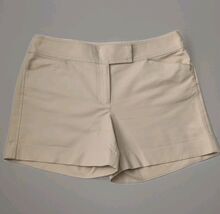 Ann Taylor Signature Shorts Women's 6 Beige Khaki  Mid Rise Chinos - $13.85