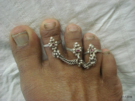 vintage antique tribal old silver toe rings traditional ethnic jewellery - £133.74 GBP