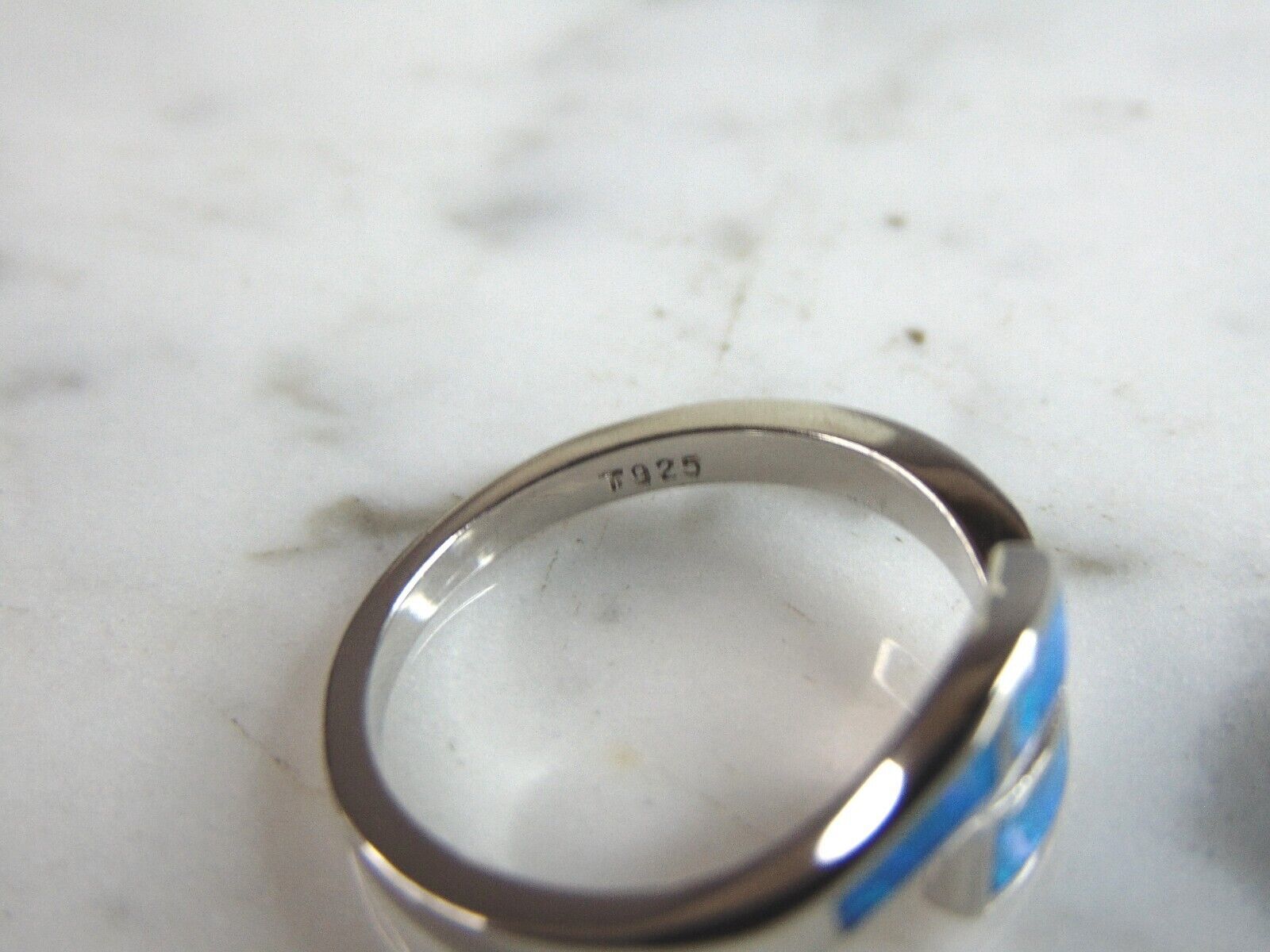 Womens Sterling Silver Modernist Opal Ring 3.0g E2021 Item image 4