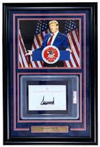 President Donald Trump Signed Framed Book Insert w/ 11x14 NRA Photo PSA - £1,163.05 GBP