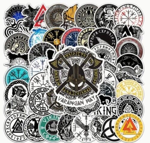 Lot of Ten (10) Viking Stickers Norse Norseman Laptop Notebook Skateboard - $2.38
