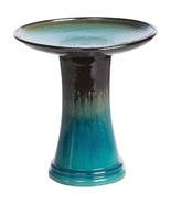 Outdoor Garden Multi-Shade Blue Ceramic Birdbath - $4,589.19 MXN