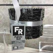FR Fabric Roll Jo-Ann 20 Strips 2.5” x 42” In 10 Styles Cotton Gray New - £9.34 GBP