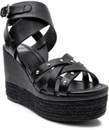 Jane and the Shoe Womens Luna Jute Wrapped Wedge Sandals Color Black Siz... - £60.85 GBP