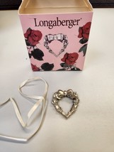 Longaberger Pewter Heart Tie on/pin - £5.22 GBP