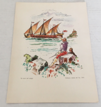 Italia SS Cristoforo Colombo ocean liner luncheon menu August 1963 - $375.97 MXN