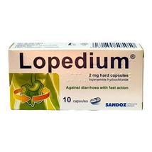 Lopedium 2 mg 10 capsules for diarrhea Sandoz - $19.99
