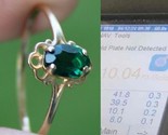 size 6 gold ring Estate Sale! 10k GOLD solid ring EMERALD womens TESTED - £103.88 GBP