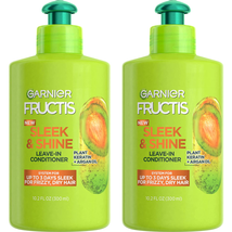 Fructis Sleek &amp; Shine Leave-In Conditioning Cream for Frizzy, Dry Hair, Plant Ke - £9.72 GBP