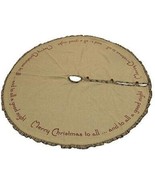 48&quot; Christmas Tree Skirt | Merry Christmas To All Burlap - £28.88 GBP