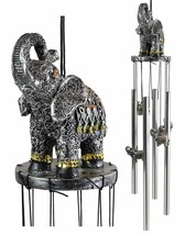 Feng Shui Thai Buddha Elephant In Filigree Art Figurine Crown Garden Win... - £25.57 GBP