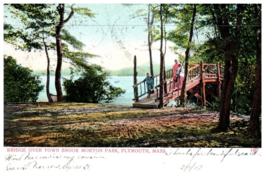 Bridge Over Town Brook Morton Park Plymouth Massachusetts Postcard Posted 1907 - £5.49 GBP