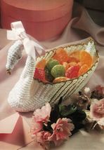 Advanced Royal Swan Candy Soap Dish Bath Mat Runner Table Topper Crochet... - $9.99