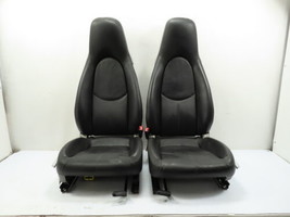 07 Porsche Boxster 987 #1265 Seat Pair, 2-Way Power Heated Black Left &amp; Right - £545.12 GBP