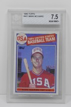 1985 Topps #401 Mark McGwire Rookie USA  Beckett 7.5 NEAR MINT+ - £98.35 GBP