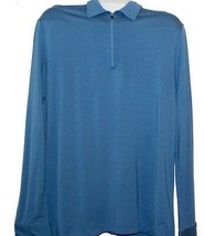 Island Issue Teal Blue Men&#39;s Half Zip Merino Wool Sweater Size XL $125 N... - $43.59