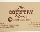Country Store MGM Grand Hotel Vintage Business Card Reno  Nevada bc3 - $5.93