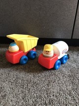 vtg Little Tikes Peak Mountain Interstate Water Tanker dump Truck chunky figures - £15.60 GBP