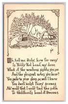 Childhood Land of Dreams Poem Artist Signed Bishop Illustration UNP Postcard Z5 - £8.12 GBP