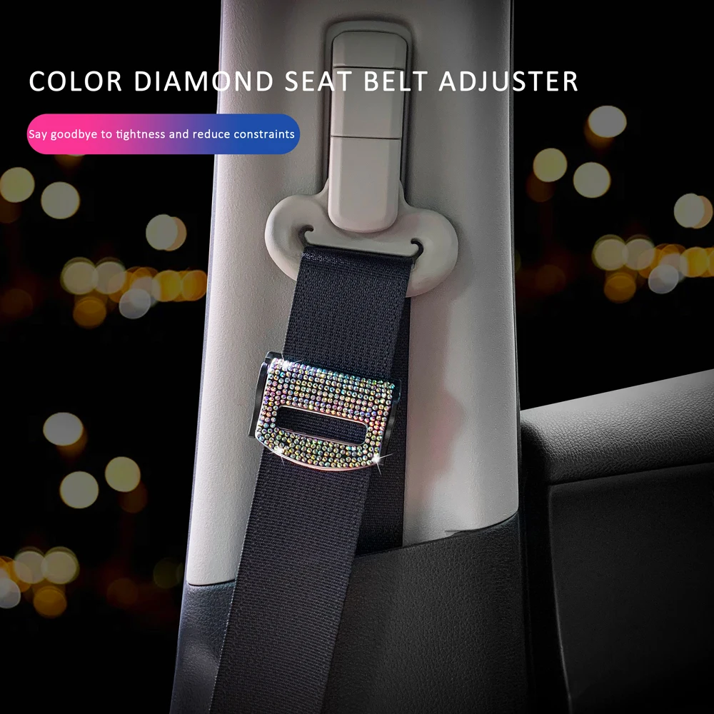 New 2PCS Universal Car Safety Seat Belt Buckle Clip Seat Belt Stopper Ca... - £14.30 GBP