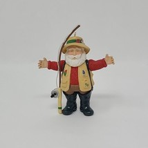 Hallmark Keepsake Ornament 1996 THIS BIG! Santa Claus Fisherman Fishing  - £6.26 GBP