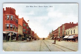 East Main Street View Benton Harbor Michigan MI UNP DB Postcard Q4 - £5.02 GBP