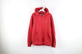 Vintage Nike Mens Medium Faded Travis Scott Mini Swoosh Hoodie Sweatshirt Red - £75.59 GBP