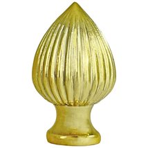 Royal Designs, Inc. Ribbed Pear Finial with Fan Pull Chain, Antique Brass - Pack - £19.68 GBP+