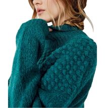 Free People Bradley Turtleneck Chunky Sweater, Blue/Green, Size Small, NWT - €67,70 EUR