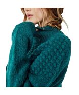 Free People Bradley Turtleneck Chunky Sweater, Blue/Green, Size Small, NWT - €67,70 EUR