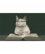 Postcard LT-229 Wise Cat Reading Book Set of 5 - $16.36 CAD