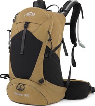 Hiking Backpack,35L Waterproof Hiking Daypack With 3L Water Bladder And, Khaki - £44.81 GBP