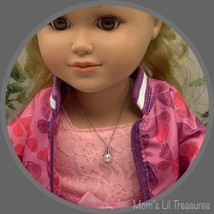 Pearl Drop Pendant Silver Doll Necklace • 18 Inch Fashion Doll Jewelry - £5.38 GBP