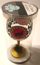 MOD PAWS Oversized Black Cat Kitty Wine Glass New - £27.46 GBP