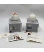 Lot of 2 Lladro Spring Bell 1991 Boxed 7613 &amp; 1991 Christmas Bell 5803 - $58.64 CAD