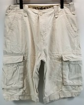V) Men&#39;s Arizona Cotton Cargo Khaki Shorts Pants Size 31 - £15.49 GBP