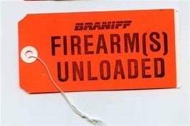 Braniff Firearm(s) Unloaded Tag 1988 - £21.70 GBP