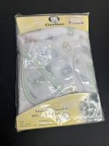 Vintage Gerber Baby Hooded Towel &amp; Washcloth Set NIP White Pastel Animal... - $396.90 MXN