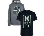 HURLEY ~ 2-Piece ~ Hoodie &amp; Cotton Tee Set ~ CHARCOAL HEATHER ~ Size 7/8 - £29.40 GBP