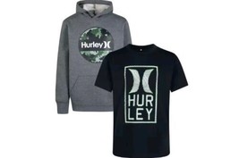 Hurley ~ 2-Piece ~ Hoodie &amp; Cotton Tee Set ~ Charcoal Heather ~ Size 7/8 - £29.41 GBP