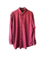 Daniel Cremieux Red Plaid Button-Front Shirt Long-Sleeve Sz. L - $278.12 MXN