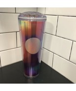 Starbucks 2021 Summer Rainbow Kaleidoscope 24 Oz. Acrylic Cold Tumbler N... - £17.29 GBP