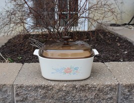 Corning Symphony 5 Liter A-5-B Casserole Dish &amp; Pyrex Amber Lid - NM to ... - $34.99