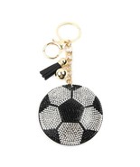 Black White Soccer Crystal Keychain Keyring Bag Charm - €11,94 EUR