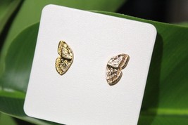 14K Gold Butterfly Earrings, Butterfly Earrings, Wings Earrings, Fairy Earrings, - £21.33 GBP