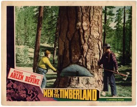 *Men Of The Timberland (1941) Lumberjacks Richard Arlen &amp; Andy Devine Cut A Tree - £27.97 GBP