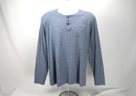 Columbia Sportswear Alpine Thistle Long Sleeve Henley Men&#39;s XL Blue Casual Shirt - £20.39 GBP
