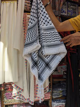 Palestine Keffiyeh Arab Scarf Shemagh handmade cotton 100% Arabic Original Black - £27.11 GBP
