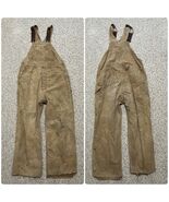Vintage Carhartt Overalls Mens 42x26  Canvas Double Knee Work Farm Distr... - $31.30 CAD
